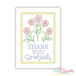 Cardstock Embroidery Design - Thank You Greeting Cards Bundle-7