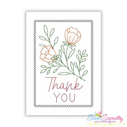 Cardstock Embroidery Design - Thank You Greeting Cards Bundle-9