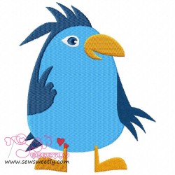 Blue Bird Embroidery Design Pattern-1