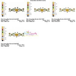 Machine Embroidery Design - Honey Bee Border - 8-2