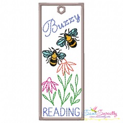 Bookmarks Embroidery Design - Bee And Flowers Bundle-6