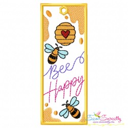 Bookmarks Embroidery Design - Bee And Flowers Bundle-2