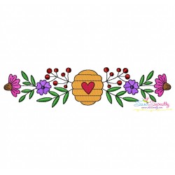 Machine Embroidery Design - Honey Bee Border - 10-1