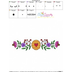 Machine Embroidery Design - Honey Bee Border - 10-3