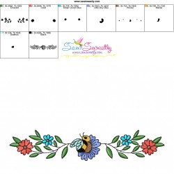 Machine Embroidery Design - Honey Bee Border - 9-3