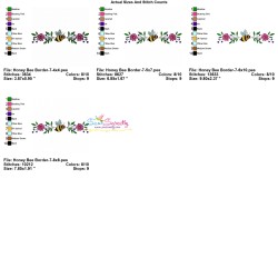 Machine Embroidery Design - Honey Bee Border - 7-2