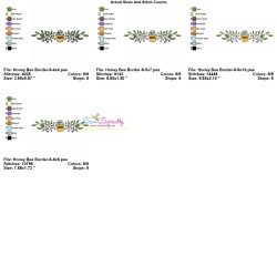 Machine Embroidery Design - Honey Bee Border - 6-2