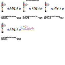 Machine Embroidery Design - Honey Bee Border - 5-2