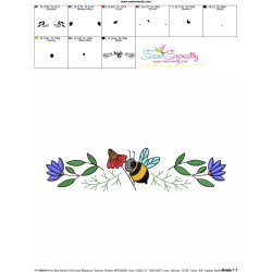 Machine Embroidery Design - Honey Bee Border - 5-3