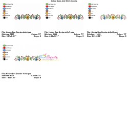 Machine Embroidery Design - Honey Bee Border - 4-2