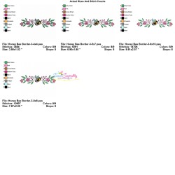 Machine Embroidery Design - Honey Bee Border - 3-2