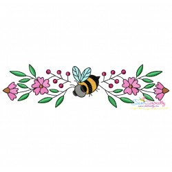 Machine Embroidery Design - Honey Bee Border - 3-1