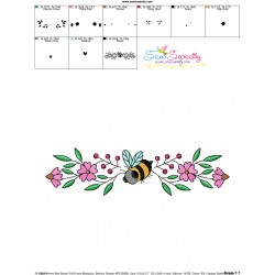 Machine Embroidery Design - Honey Bee Border - 3-3