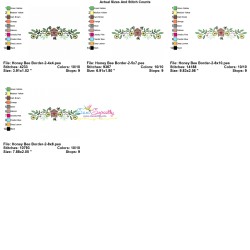Machine Embroidery Design - Honey Bee Border - 2-2