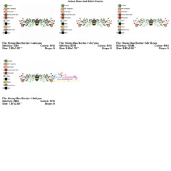 Machine Embroidery Design - Honey Bee Border - 1-2