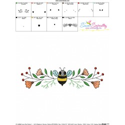 Machine Embroidery Design - Honey Bee Border - 1-3