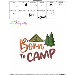 Camping Embroidery Design - Born To Camp-3