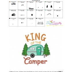 Camping Embroidery Design - King of The Camper-3