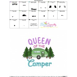 Camping Embroidery Design - Queen of The Camper-3