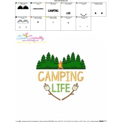 Machine Embroidery Design - Camping Life-3