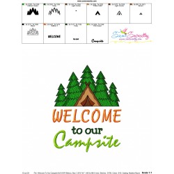 Camping Embroidery Design - Welcome To Our Campsite-3