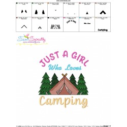 Embroidery Design - Just a Girl Who Loves Camping-3