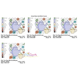Embroidery Design Pattern- Tea Time Block-8-2