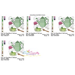 Embroidery Design Pattern- Tea Time Block-7-2