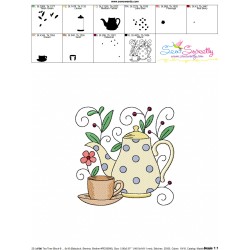 Embroidery Design Pattern- Tea Time Block-6-3