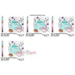 Embroidery Design Pattern- Tea Time Block-5-2