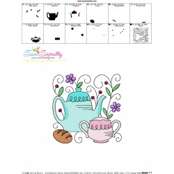 Embroidery Design Pattern- Tea Time Block-5-3