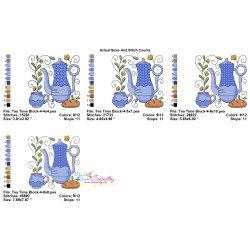 Embroidery Design Pattern- Tea Time Block-4-2