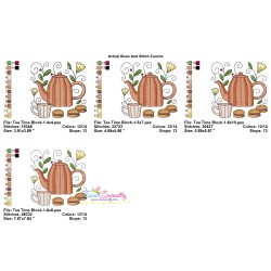 Embroidery Design Pattern- Tea Time Block-1-2