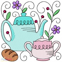 Embroidery Design Bundle- Tea Time Blocks-10
