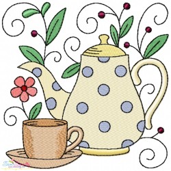 Embroidery Design Bundle- Tea Time Blocks-3