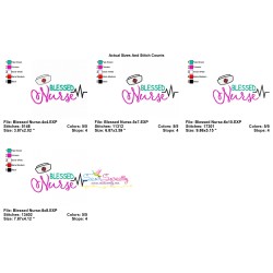 Nursing Embroidery Design - Blessed Nurse-2