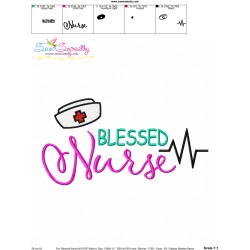 Nursing Embroidery Design - Blessed Nurse-3