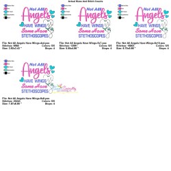 Nursing Embroidery Design - Not All Angels Have Wings-2