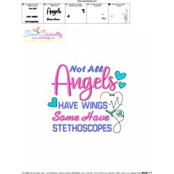 Nursing Embroidery Design - Not All Angels Have Wings-3