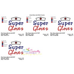 Nursing Embroidery Design - Super Gloves-2