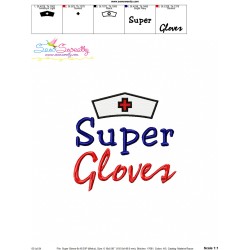 Nursing Embroidery Design - Super Gloves-3