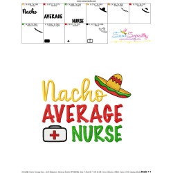 Nursing Embroidery Design - Nacho Average Nurse-2