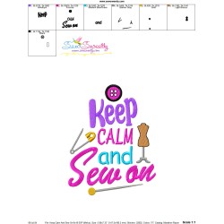 Keep Calm And Sew On Embroidery Design Pattern-2