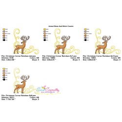 Embroidery Design Pattern - Christmas Corner Reindeer-2