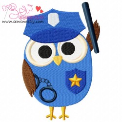 Profession Owl-1 Embroidery Design Pattern-1