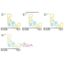 Embroidery Design Pattern - Christmas Corner Snowflake-2