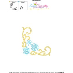 Embroidery Design Pattern - Christmas Corner Snowflake-3