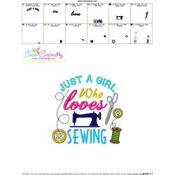 Just a Girl Who Loves Sewing Embroidery Design Pattern-3