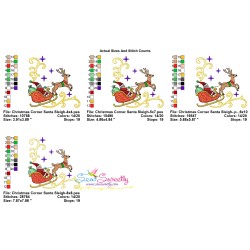 Embroidery Design Pattern - Christmas Corner Santa Sleigh-2