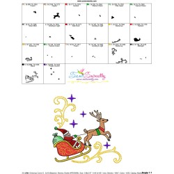 Embroidery Design Pattern - Christmas Corner Santa Sleigh-3
